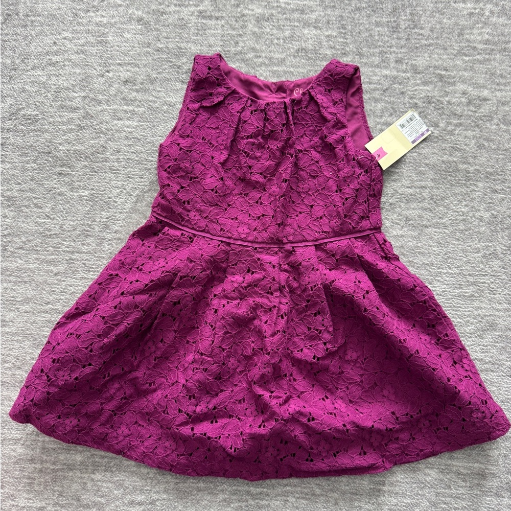 Cherokee Fuchsia Lace Kids Dress